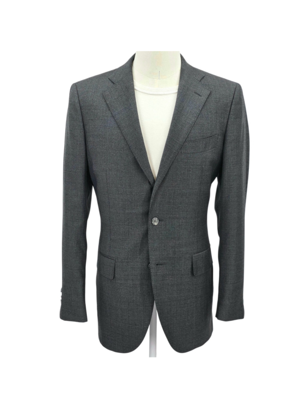 SuitSupply Lazio 42L Slim Sport Coat Gray VBC Super 110s Wool Blazer Italy